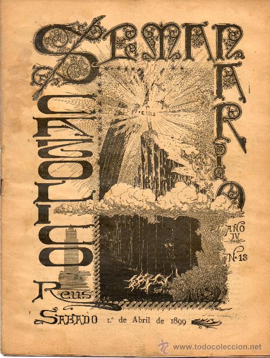 Coleccionismo de revistas y peri&oacute;dicos: Semanario Catolico Reus 1899