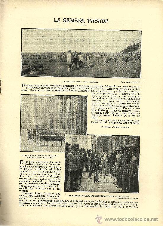 Collectionnisme de Revues et Journaux: Revista Blanco y Negro &ndash; 1903 * &Eacute;CIJA * TRIBUNAL AGUAS VALENCIA * CERVATOS, CANTABRIA *