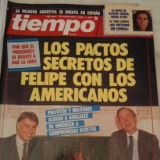 Coleccionismo de Revistas y Periódicos: TIEMPO 10 SEPTI 1990 Nº436-PACTOS DE F.GONZALEZ CON LOS AMERICANOS-PUERTO HURRACO-NOVIA DE A.GUERRA