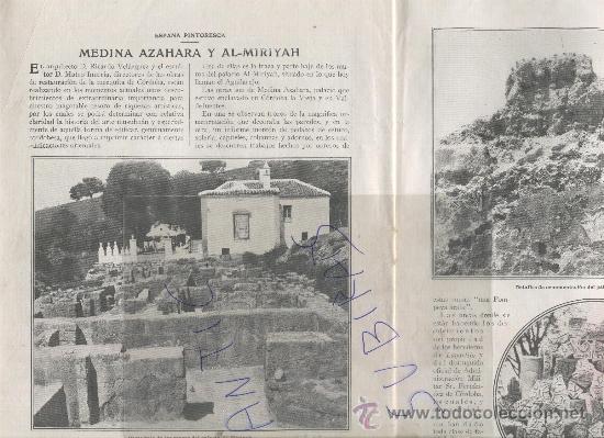 Sammeln von Zeitschriften und Zeitungen: REVISTA.1911.MEDINA AZAHARA Y AL-MIRIYAH.MEZQUITA DE CORDOBA.ASOCIACION DE EMPLEADOS FERROVIARIOS.