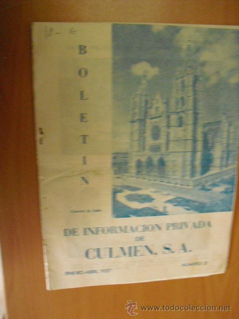 Coleccionismo de revistas y peri&oacute;dicos: boletin culmen.s.a. n&ordm;21- 1957