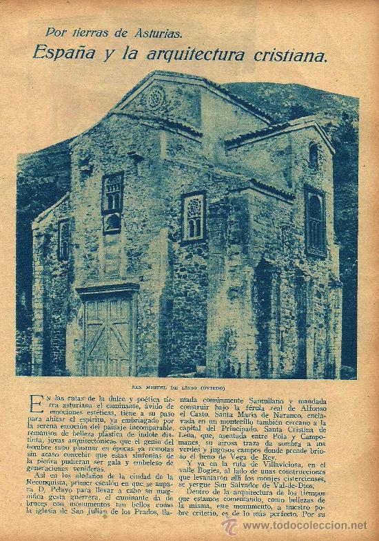 Coleccionismo de Revistas y Peri&oacute;dicos: * LILLO * Espa&ntilde;a y la arquitectura cristiana ( San Miguel de Linio, Oviedo) / Miguel R&oacute;denas.- 1933