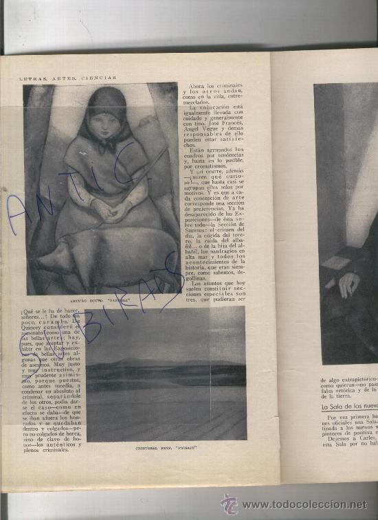 Sammeln von Zeitschriften und Zeitungen: REVISTA. A&Ntilde;O 1930.PNTURA.TIMOTEO PEREZ RUBIO.ARTURO SOUTO.LORENZO AGUIRRE. JOAQUIN VALVERDE.PELEGRIN