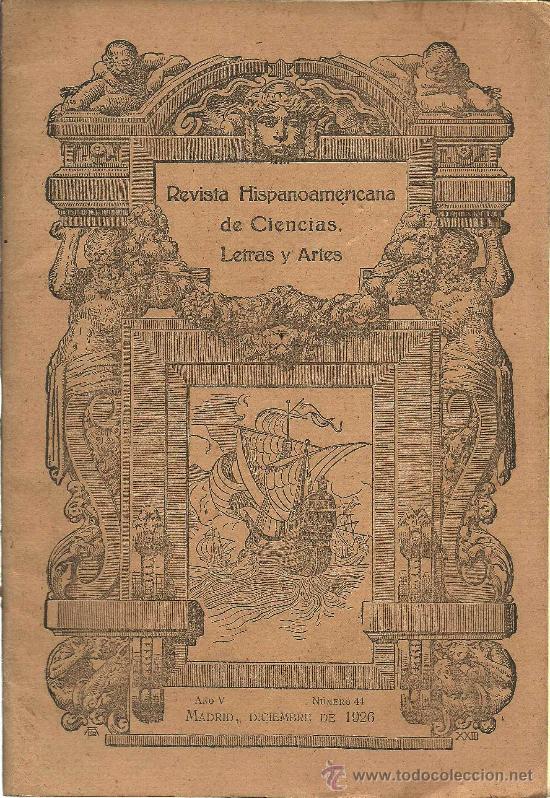 Collectionnisme de Revues et Journaux: Revista Hispanoamericana de Ciencias Letras y Artes &ndash; 1926 * AVIACI&Oacute;N *  EXTREMADURA *