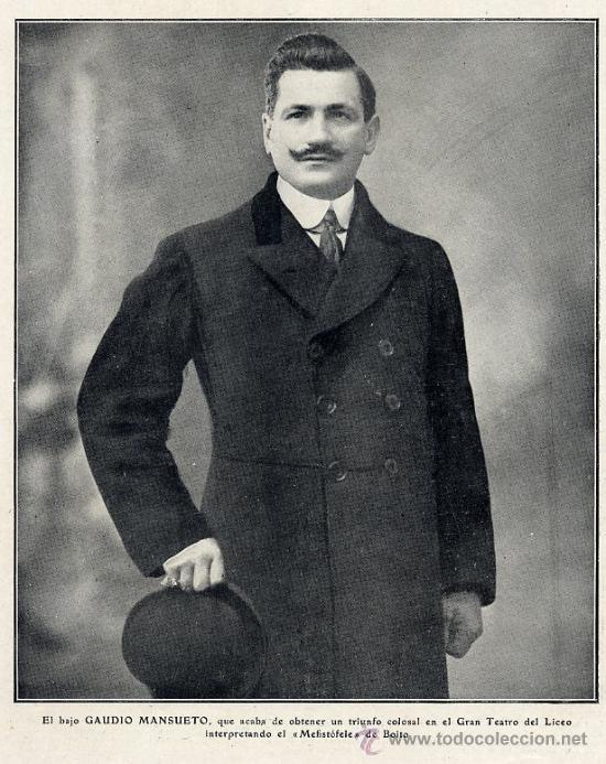 Coleccionismo de Revistas y Peri&oacute;dicos: GAUDIO MANSUETO 1910 BAJO LICEO HOJA REVISTA