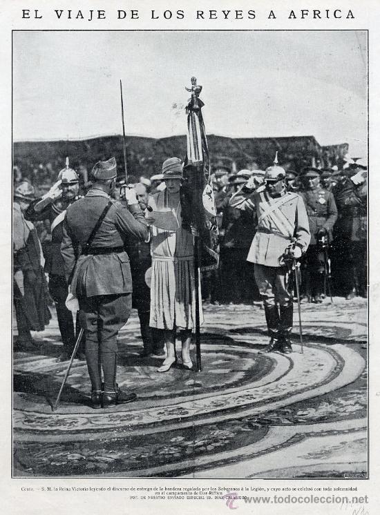 Coleccionismo de revistas y peri&oacute;dicos: CEUTA 1927 BANDERA A LA LEGION HOJA REVISTA