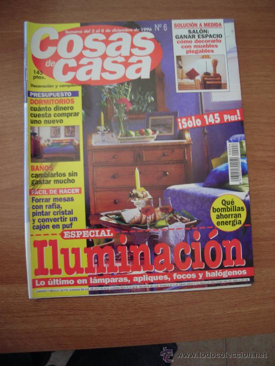 Coleccionismo de Revistas y Peri&oacute;dicos: REVISTA COSAS DE CASA - SEMANA DEL 2-8- DE DICIEMBRE DE 1996 --N&ordm; 6. ESPECIAL ILUMINACION -