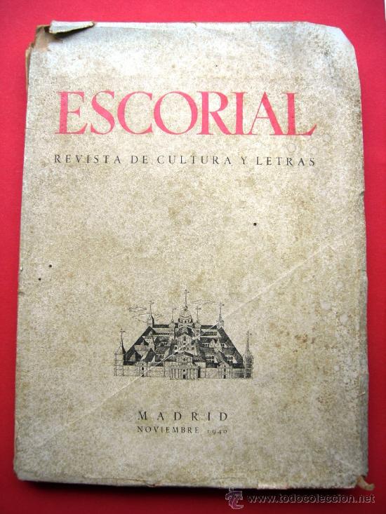 Escorial - Revista De Cultura Y Letras - Madrid - Vendido En Venta ...