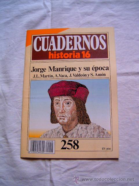 Coleccionismo de Revistas y Peri&oacute;dicos: JORGE MANRIQUE Y SU &Eacute;POCA - REVISTA DE HISTORIA - EDAD MEDIA