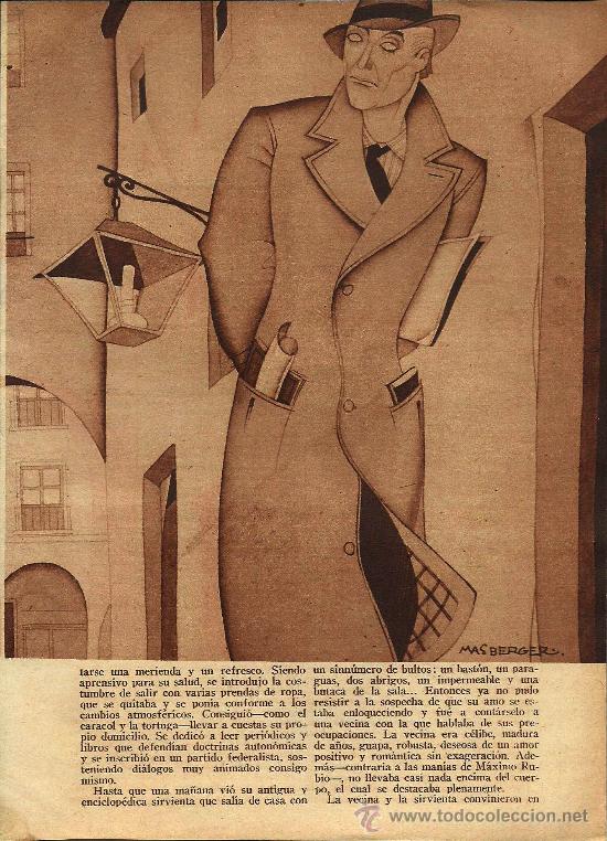 Collezionismo di Riviste e Giornali: Autonom&iacute;a / cuento nervioso de Vicente Pereda con dibujo de Masberger- 1934