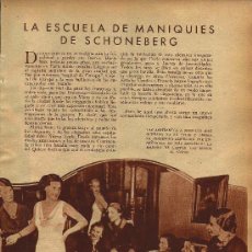 Coleccionismo de Revistas y Periódicos: * ALEMANIA * LA ESCUELA DE MANIQUÍES DE SCHONEBERG / CEFERINO R. AVECILLA - 1936