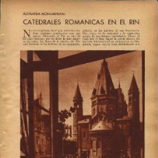 Coleccionismo de Revistas y Periódicos: CATEDRALES ROMÁNICAS EN EL RHIN [MAGUNCIA, WORMS] / POR CARLOS SCHWARZ- 1936