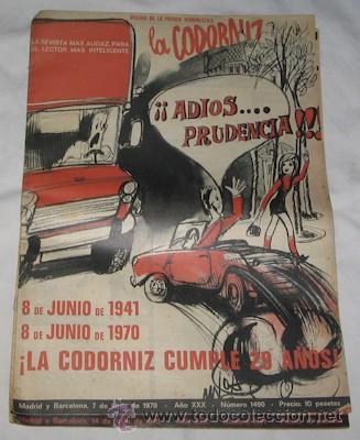 Coleccionismo de Revistas y Peri&oacute;dicos: LA CODORNIZ N&ordm; 1490, DE 1970