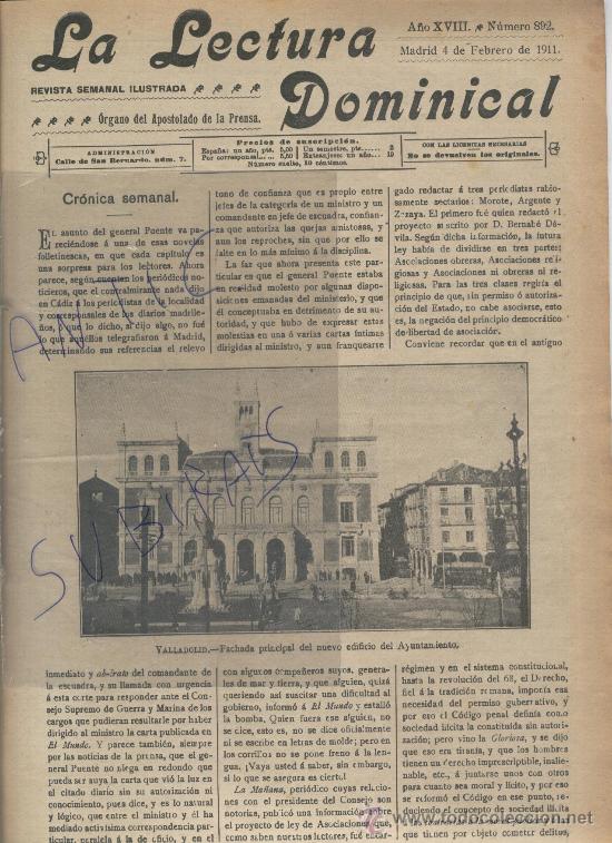 Coleccionismo de revistas y peri&oacute;dicos: REVISTA A&Ntilde;O 1911 AYUNTAMIENTO DE VALLADOLID MARQUES DE RETORTILLO SAGRADA FAMILIA ANTONI GAUDI