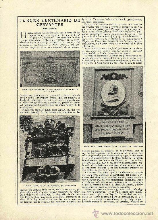 Collection Magazines and Newspapers: Tercer centenario de Cervantes - 1915