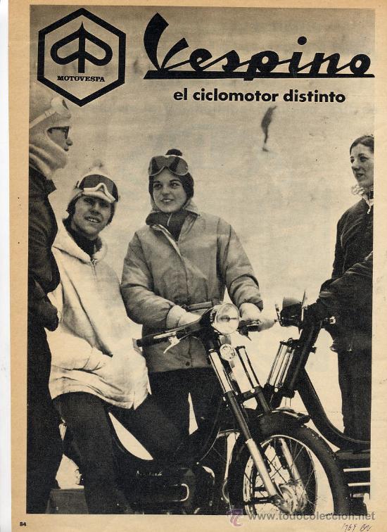 Coleccionismo de Revistas y Peri&oacute;dicos: VESPA 1969 VESPINO MOTOCICLETA HOJA REVISTA