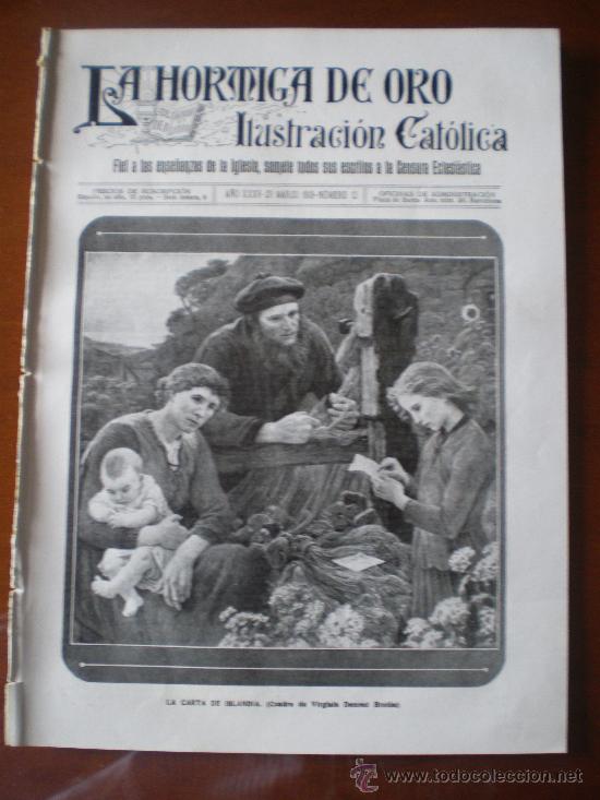 Coleccionismo de revistas y peri&oacute;dicos: LA HORMIGA DE ORO N&ordm; 12 (23/03/18) VICH GUIPUZCOA TARRASA TELEGRAFOS VALENCIA BARCELONA TORELLO