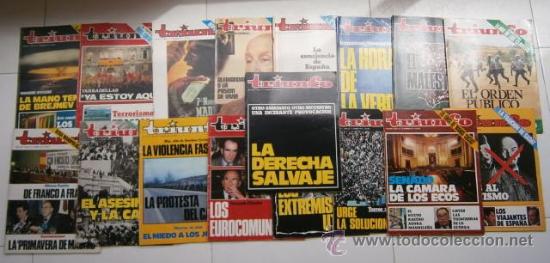 Coleccionismo de revistas y peri&oacute;dicos: Lote de 17 revistas Triunfo entre 1976 y 1977 (ver n&uacute;meros en la descripci&oacute;n)
