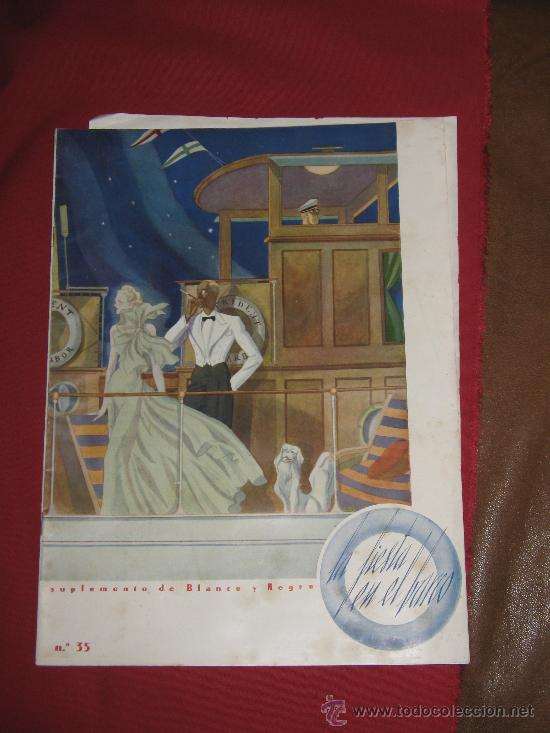 Coleccionismo de Revistas y Peri&oacute;dicos: LA FIESTA EN EL BARCO - SUPLEMENTO BLANCO Y NEGRO N&ordm; 35