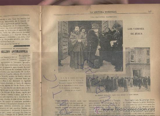 Collectionnisme de Revues et Journaux: REVISTA.A&Ntilde;O 1920.MASONERIA..LOGIAS DE ORIENTE.VIERNES DE JESUS. RESIDENCIA DE CAPUCHINOS DE JESUS.MA
