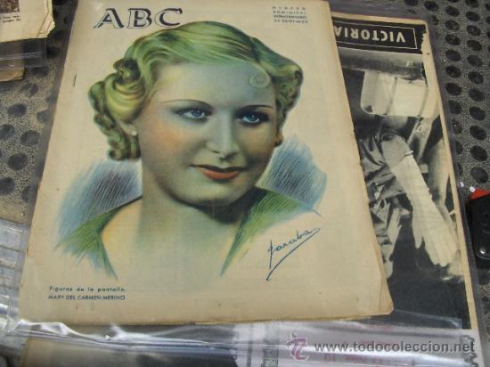 Coleccionismo de Revistas y Peri&oacute;dicos: Peri&oacute;dico ABC Dominical 2 de febrero 1936 Figuras de la pantalla Mary del Carmen Merino 78 p&aacute;ginas