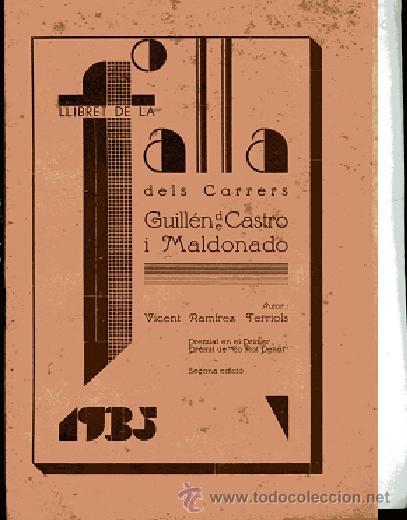 Coleccionismo de Revistas y Peri&oacute;dicos: LLIBRET de la Falla carrers Guill&eacute;n de castro i maldonado 1935, FALLERO FALLAS