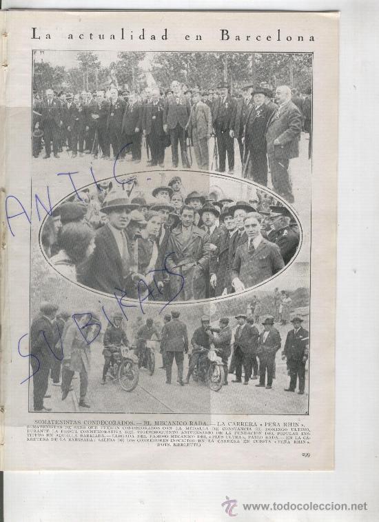 Coleccionismo de revistas y peri&oacute;dicos: REVISTA A&Ntilde;O 1926 CONDECORACION SOMATENS DE SANS AVIACION PABLO RADA PLUS ULTRA PE&Ntilde;A RHIN MOTOS