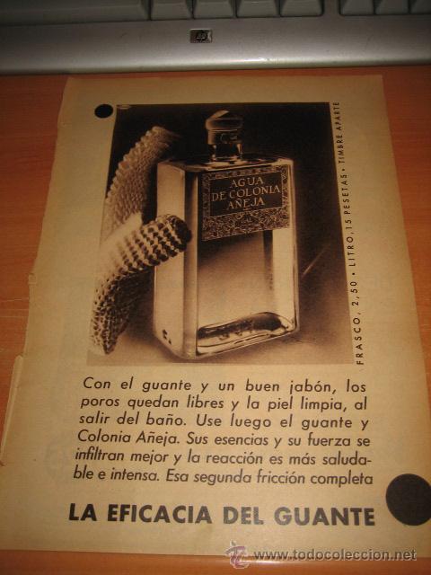 Colecionismo de Revistas e Jornais: PUBLICIDAD AGUA DE COLONIA A&Ntilde;EJA    HOJA DE REVISTA 1935