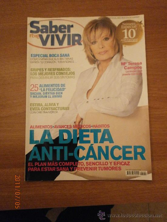 revista saber vivir nº 122 - la dieta anti - c - Comprar ...