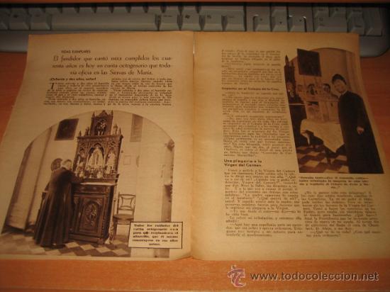Collezionismo di Riviste e Giornali: VIDAS EJEMPLARES EL FUNDIDOR QUE CANTO MISA CUMPLIDOS LOS CUARENTA ES HOY UN HOJA  DE REVISTA 1935