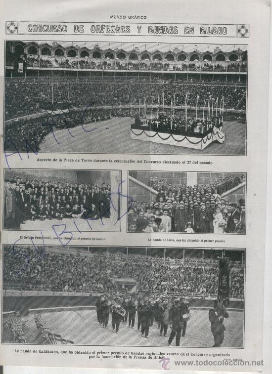 Coleccionismo de Revistas y Peri&oacute;dicos: REVISTA AVIADOR HEDILLA BANDAS MUSICALES BILBAO GALDACANO LIRIA LLIRIA SATURNO PARK TITANIC