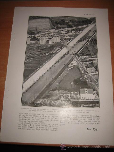 Collezionismo di Riviste e Giornali: FUTBOL  BARCELONA LA FILA DE COCHES EN LA DIAGONAL PARA ASISTIR A UN PARTIDO   HOJA DE REVISTA  1927