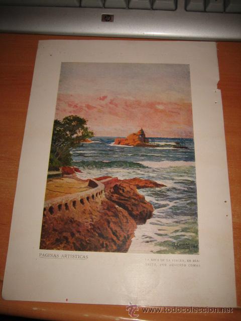 Collezionismo di Riviste e Giornali: LA BOCA DE LA VIRGEN EN BIARRITZ POR AUGUSTO COMAS  HOJA DE REVISTA  1927