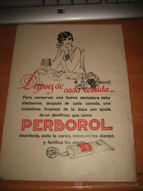 Collezionismo di Riviste e Giornali: PERBOROL DENTIFRICO PUBLICIDAD HOJA  DE REVISTA  1927