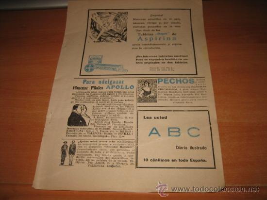 Collezionismo di Riviste e Giornali: TABLETAS BAYER DE ASPIRINA  PUBLICIDAD HOJA  DE REVISTA  1927