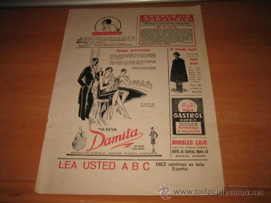 Collezionismo di Riviste e Giornali: MEDIAS DAMITA   PUBLICIDAD HOJA  DE REVISTA  1927