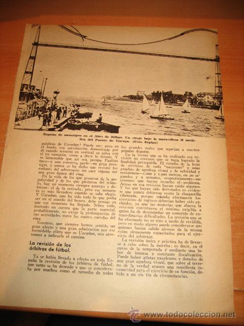 Collection Magazines and Newspapers: REGATAS DE MONOTIPOS EN EL ABRA DE BILBAO    HOJA DE REVISTA 1935