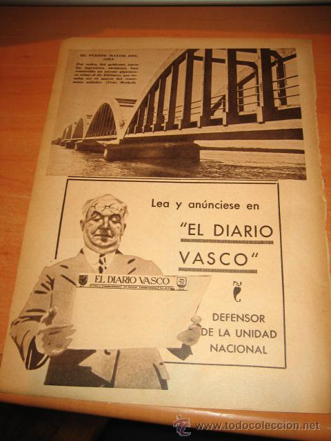 Collection Magazines and Newspapers: LEA Y ANUNCIESE EN EL DIARIO VASCO   PUBLICIDAD HOJA DE REVISTA 1935
