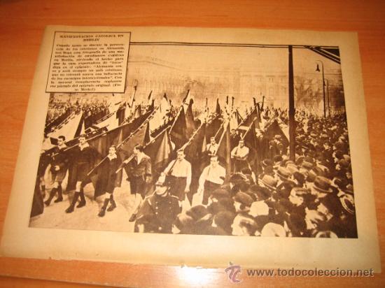 Collection Magazines and Newspapers: MANIFESTACION CATOLICA EN BERLIN   HOJA DE REVISTA 1935