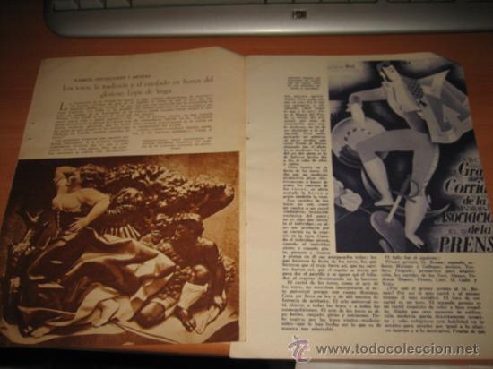 Collection Magazines and Newspapers: EXPOSICIONES.LOS TOROS,LA TRADICIO Y EL ESTOFADO EN HONOR DEL GLORIOSO LOPE   HOJAS  DE REVISTA 1935