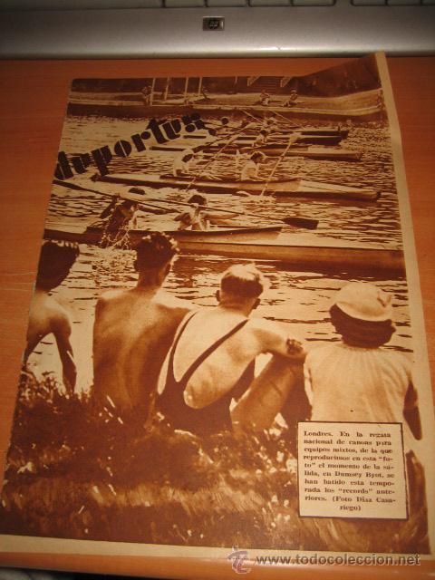 Collection Magazines and Newspapers: LONDRES  REGATA NACIONAL DE CANOAS HOJA  DE REVISTA 1935