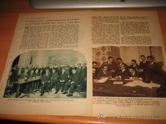 Collection Magazines and Newspapers: LOS NOVECENTISTAS LA UNION ESCOLAR PRIMERA AGRUPACION DE ESTUDIANTES DE ESPA&Ntilde;A HOJA  DE REVISTA 1935