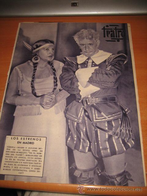Colecionismo de Revistas e Jornais: TEATRO .LOS ESTRENOS EN MADRID.TARSILA CRIADO Y ALFONSO MU&Ntilde;OZ 2HOJAS  DE REVISTA 1935