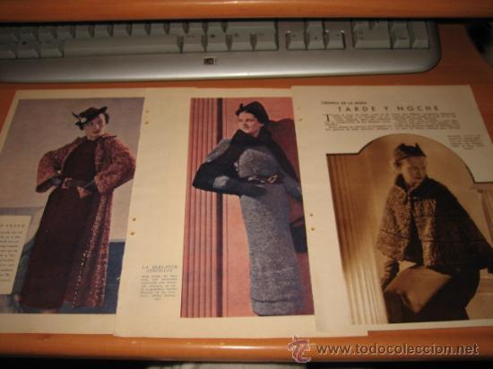 Collection Magazines and Newspapers: MODA MODELOS DE INVIERNO  HOJA  DE REVISTA 1935