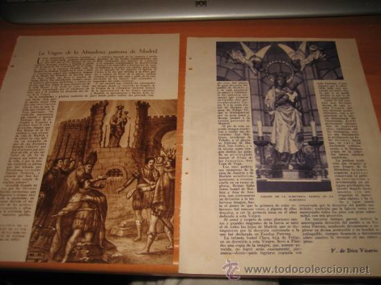 Collection Magazines and Newspapers: LA VIRGEN DE LA ALMUDENA PATRONA DE MADRID POR V.DE DIEZ VICARIO 2 HOJAS  DE REVISTA 1935