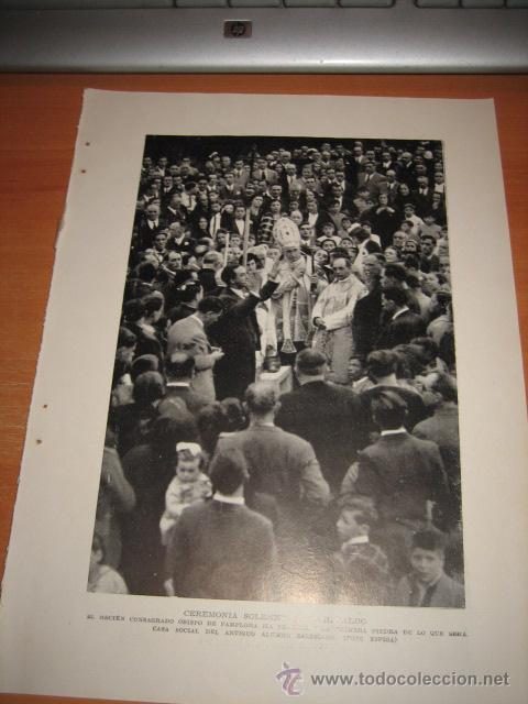 Collection Magazines and Newspapers: CEREMONIA SOLEMNE EN BARACALDO BENDICION DE LA 1&ordf; PIEDRA DE LA CASA SOCIAL D   HOJA  DE REVISTA 1935