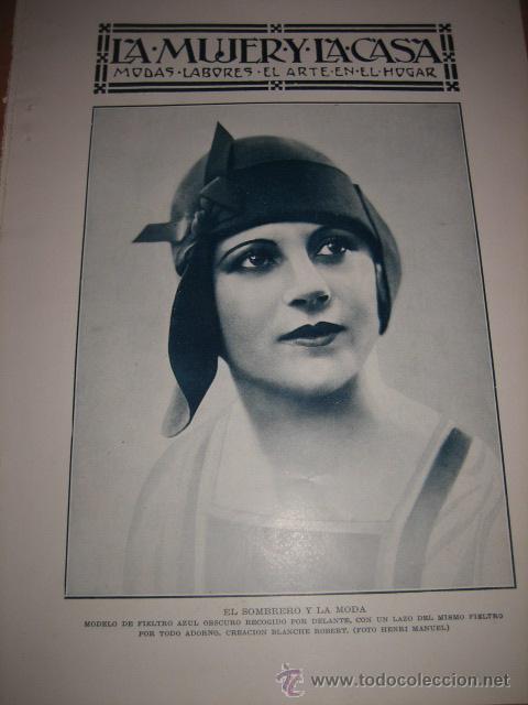 Collection Magazines and Newspapers: EL SOMBRERO Y LA MODA.-VESTIDOS 4 HOJAS  DE REVISTA 1928