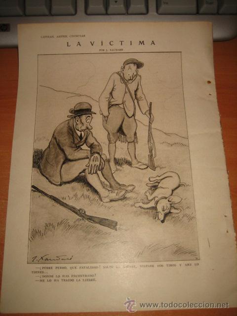 Collection Magazines and Newspapers: LA VICTIMA POR J.XAUDARO   HOJA  DE REVISTA 1928