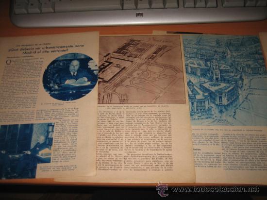 Colecionismo de Revistas e Jornais: &iquest;QUE DEBERIA SER URBANISTICAMENTE PARA MADRID EL A&Ntilde;O ENTRANTE? 4 HOJAS  DE REVISTA 1933