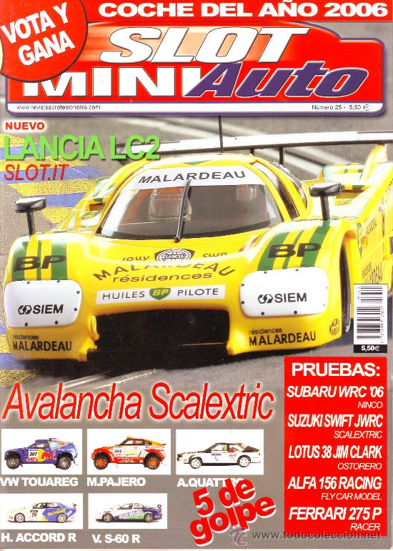 Coleccionismo de revistas y peri&oacute;dicos: SLOT MINIAUTO N&ordm; 25: LANCIA LC2. M.PAJERO. A. QUATTRO